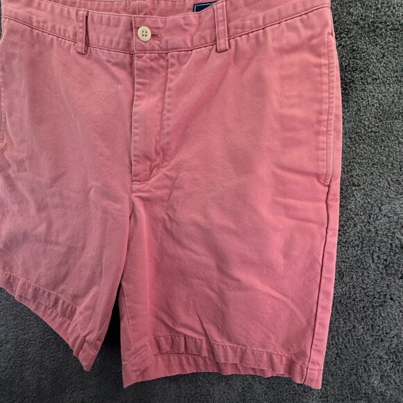 Vineyard Vines Club Salmon Pink Shorts Size 34 Chino Zip Fly Preppy Whale Logo - Picture 2 of 16